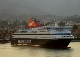 ferry boat to chios, greece