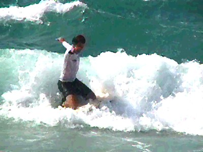 windsurfing in Paros, 