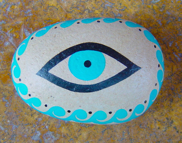 Painted stone