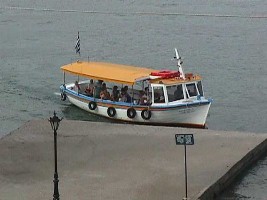 Water taxi in Poros, Greece