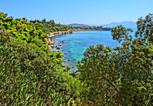 Aegina town beach