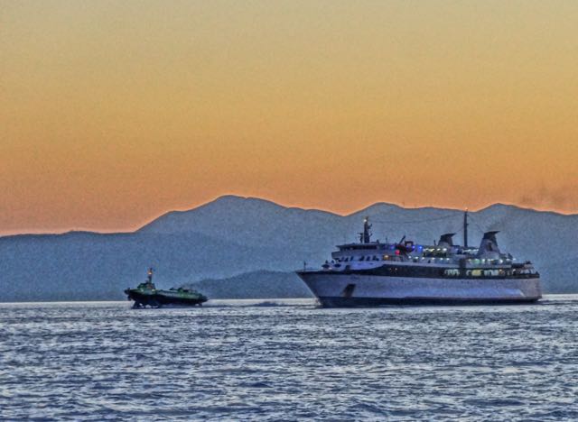 Aegina ferry and Flying Dolphin
