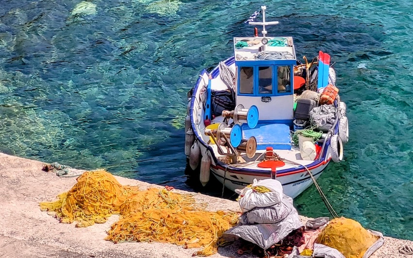 Fishing Boat in Fourni