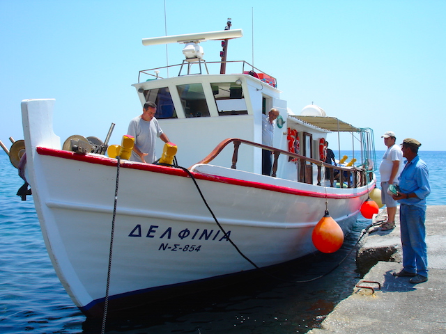 Delfini Milos on Boat