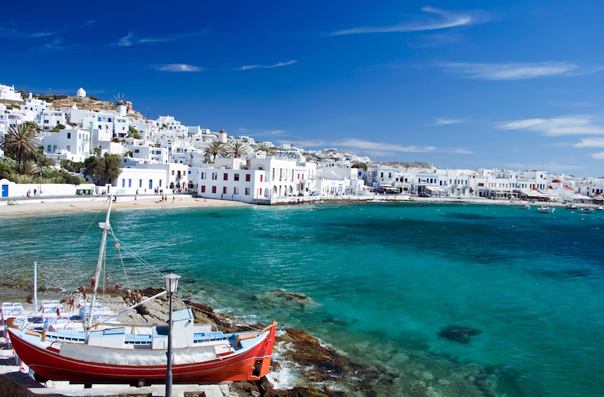 Mykonos town beach