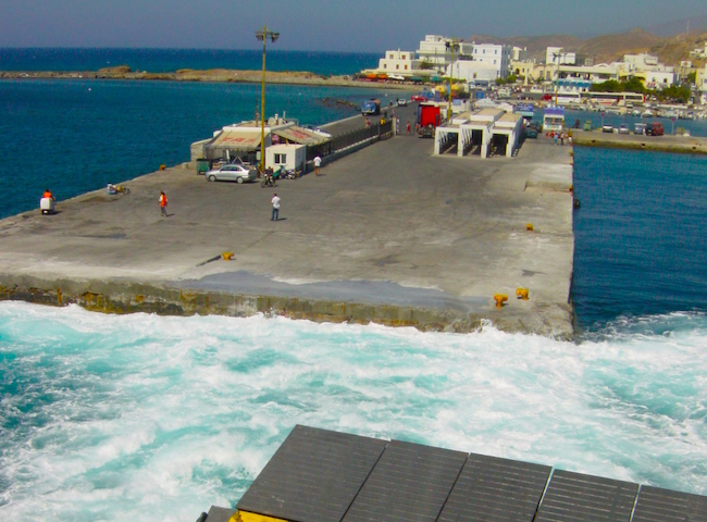 Ferry leaving Naxos