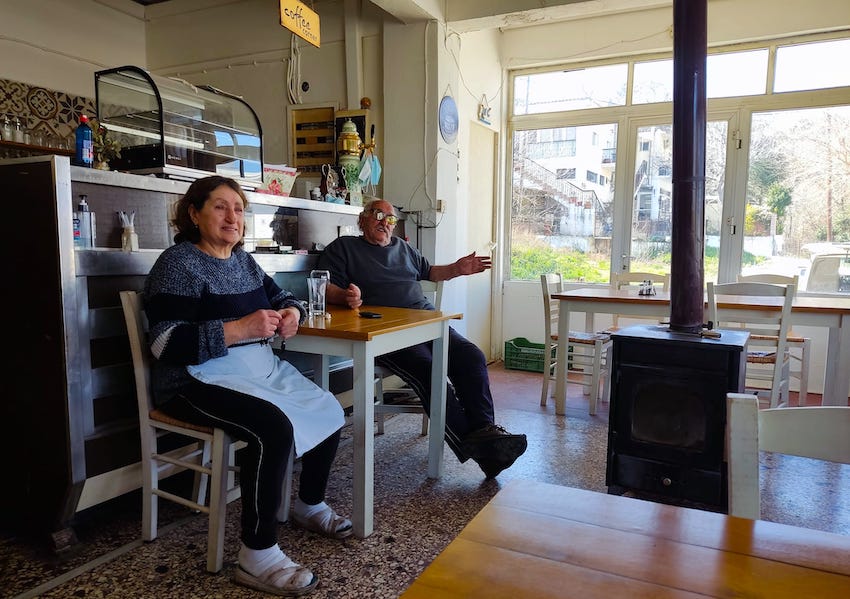 Cafe in Samothraki