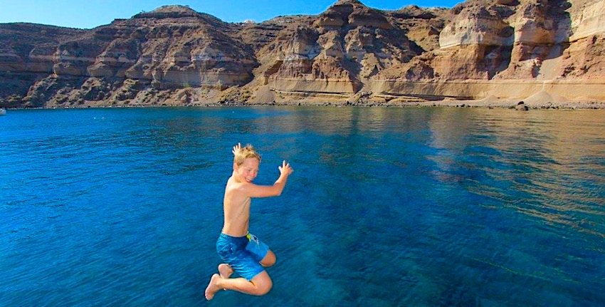 Santorini swimming