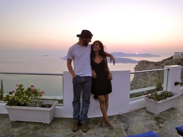 Santorini wedding and honeymoon