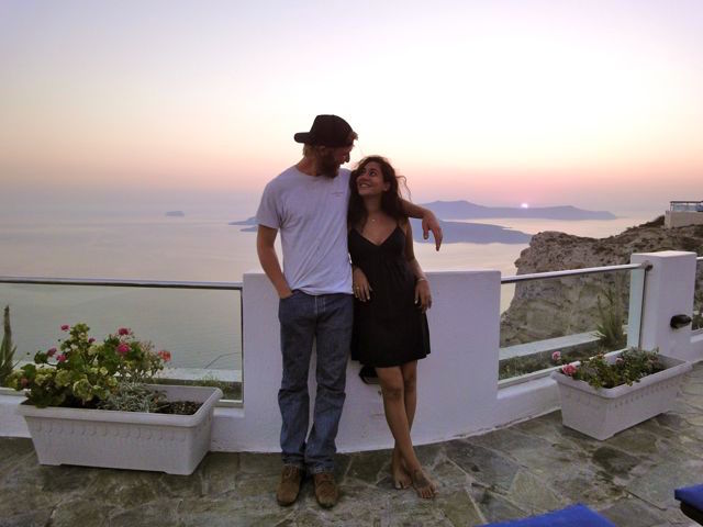 wedding, honeymoon, santorini