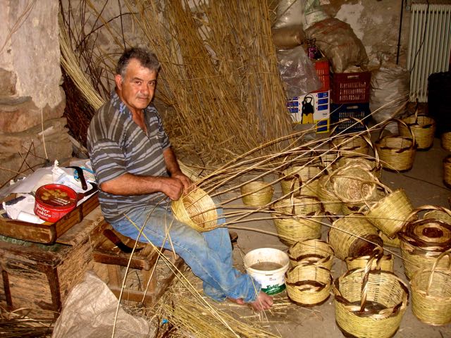 Basketweaver, Volax, Tinos, Greece