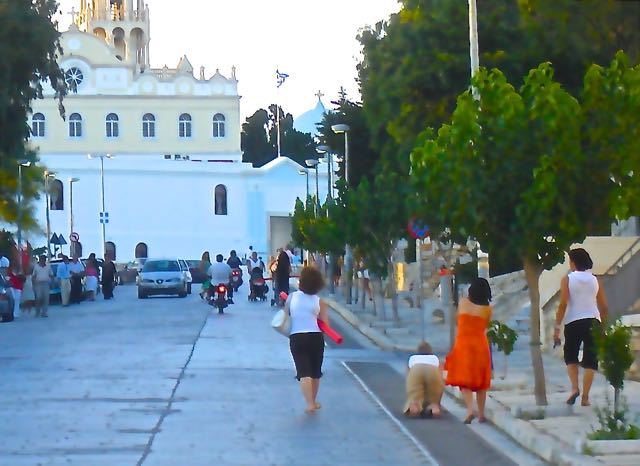 Crawling to the Panagia, Tinos, Greece