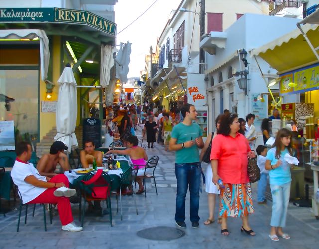 Tinos shopping street, Tinos, Greece