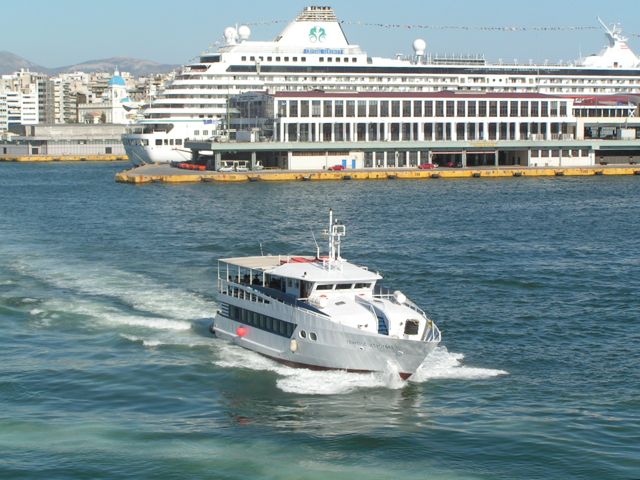 Ferry leaving Pireaus