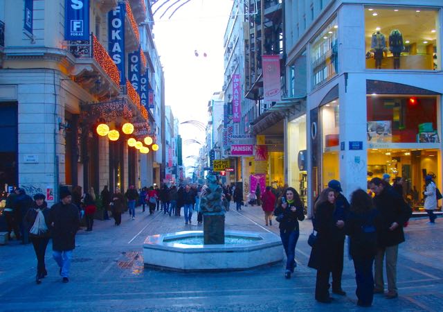 Ermou Street shops at Christmas